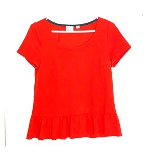 Anthropologie Ruffle Back Blouse